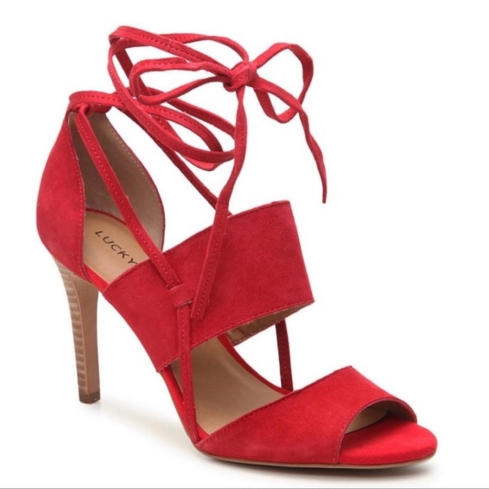 Lucky Brand Red Strappy Heels